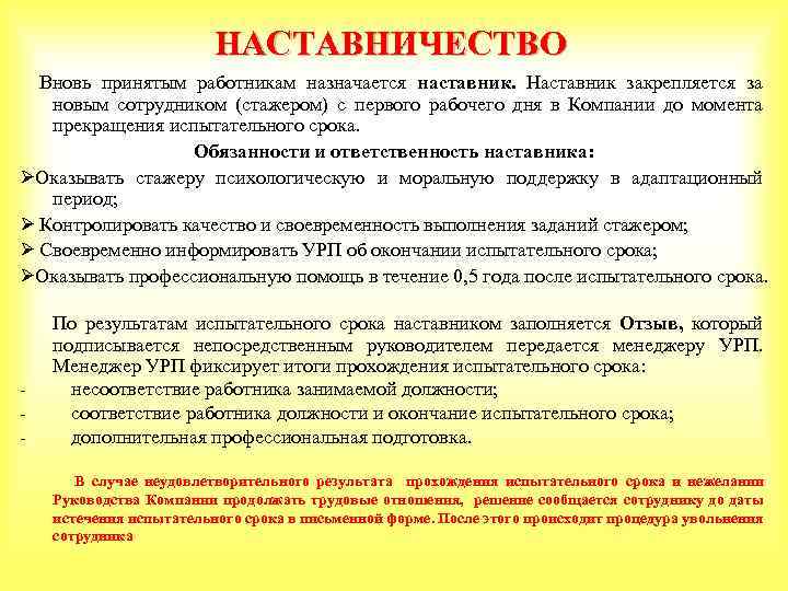 Итоги наставничества образец