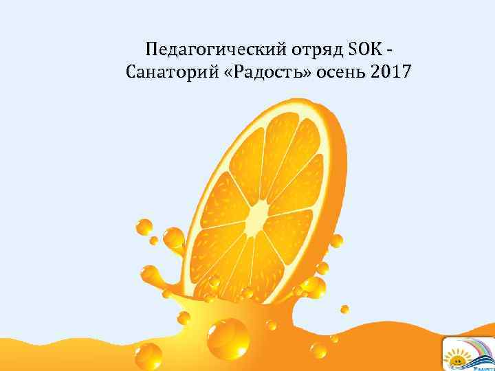 Педагогический отряд SOK Санаторий «Радость» осень 2017 