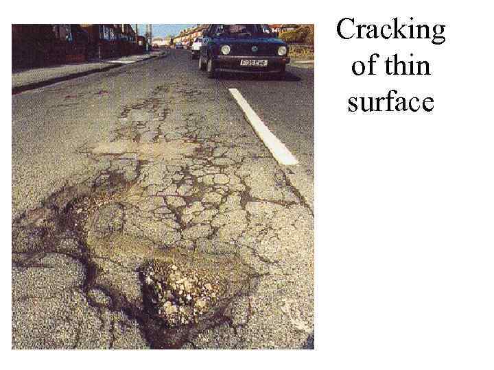 Cracking of thin surface 