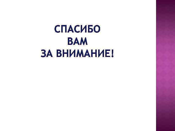 СПАСИБО ВАМ ЗА ВНИМАНИЕ! 