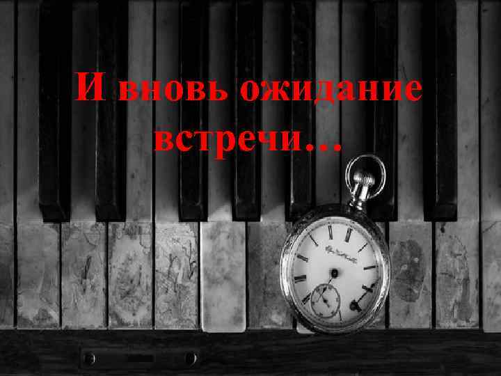 И вновь ожидание встречи… 