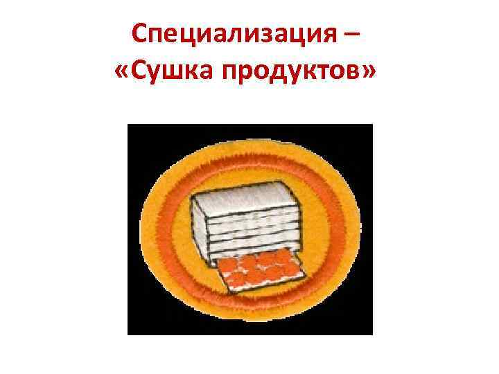 Специализация – «Сушка продуктов» 