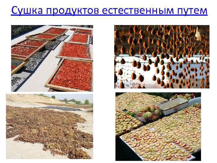 Сушка продуктов естественным путем 