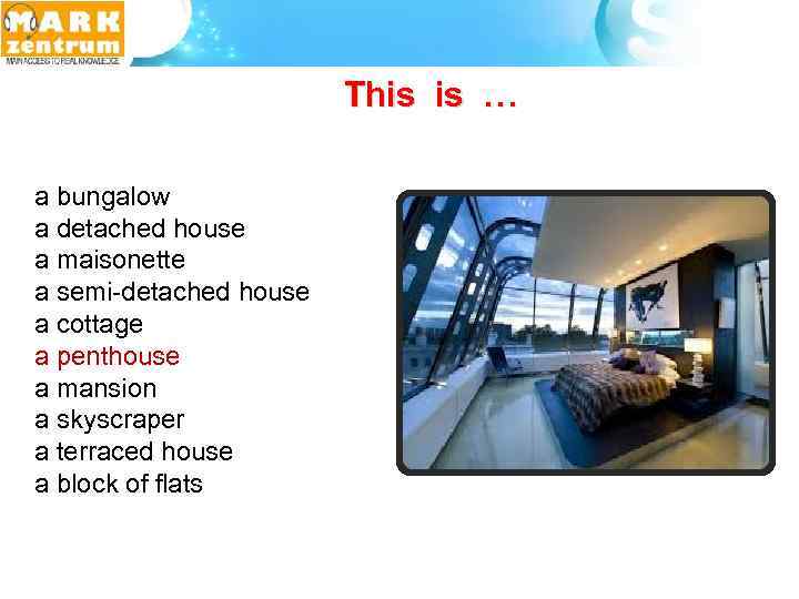 This is … a bungalow a detached house a maisonette a semi-detached house a