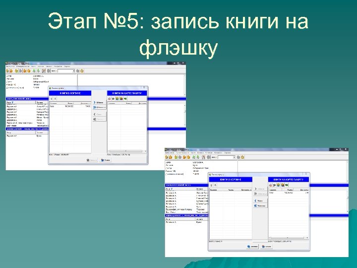 Этап № 5: запись книги на флэшку 