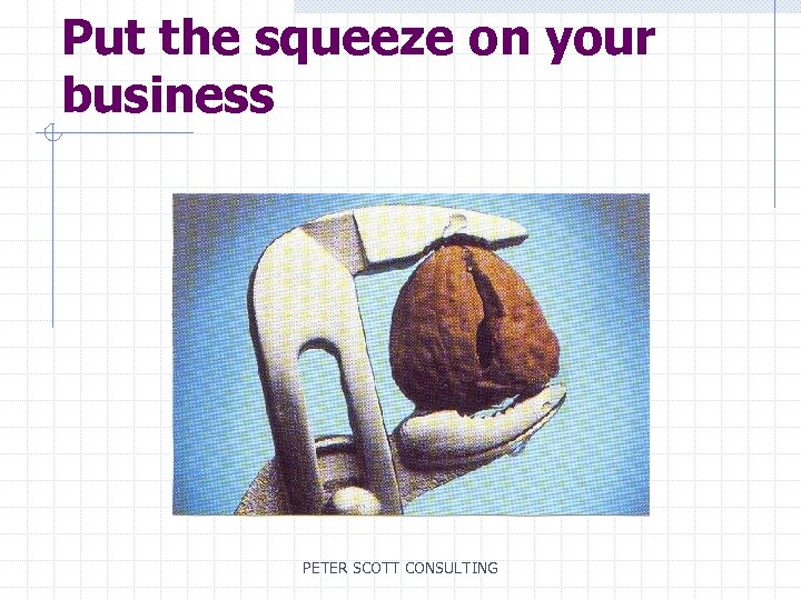 Put the squeeze on your business PETER SCOTT CONSULTING 