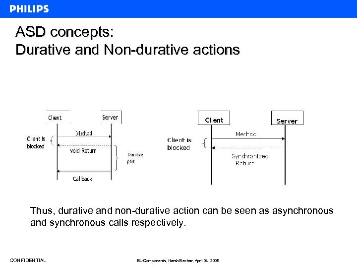 ASD concepts: Durative and Non-durative actions Thus, durative and non-durative action can be seen