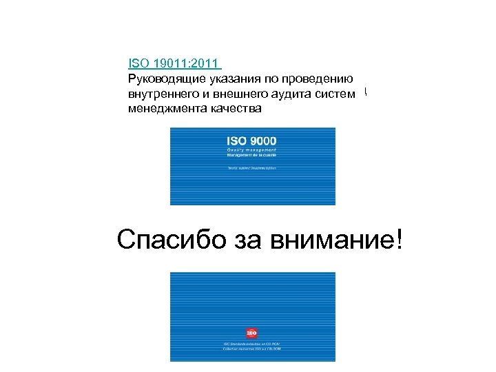 ISO 9004: 2009 ISO 19011: 2011 ISO 9001: 2008 Менеджмент с целью достижения Руководящие