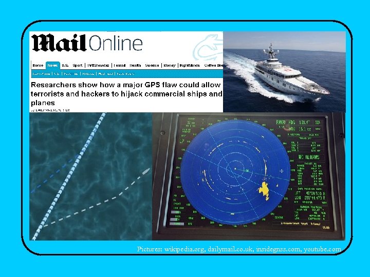 Pictures: wikipedia. org, dailymail. co. uk, insidegnss. com, youtube. com 