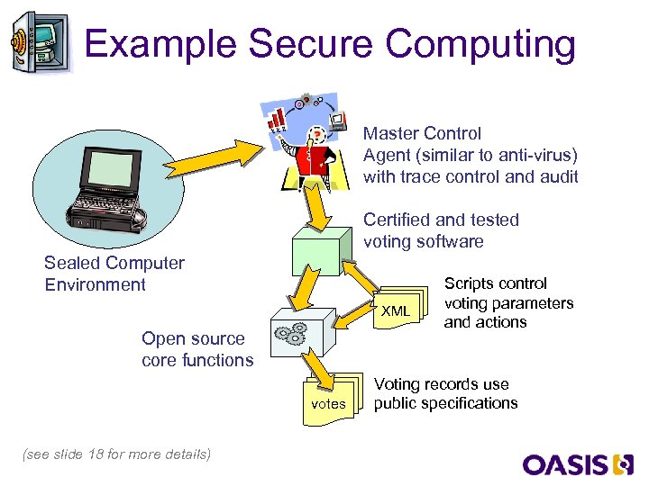 Example Secure Computing Master Control Agent (similar to anti-virus) with trace control and audit