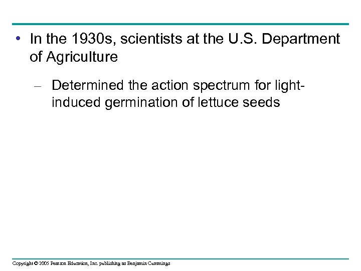  • In the 1930 s, scientists at the U. S. Department of Agriculture