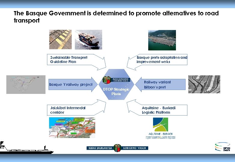 The Basque Government is determined to promote alternatives to road transport Sustainable Transport Guideline