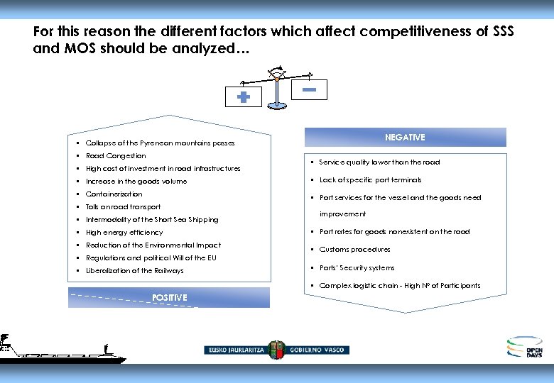 For this reason the different factors which affect competitiveness of SSS and MOS should
