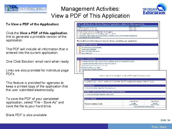 Management Activities: View a PDF of This Application To View a PDF of the