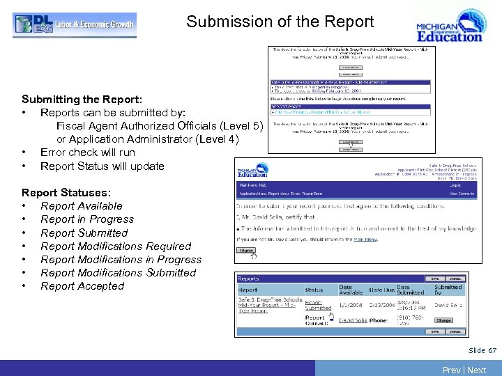 Submission of the Report Submitting the Report: • Reports can be submitted by: Fiscal