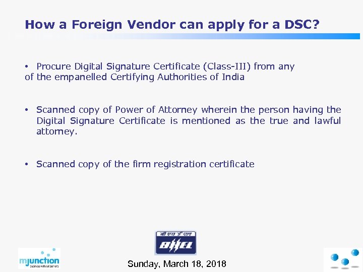 How a Foreign Vendor can apply for a DSC? • Procure Digital Signature Certificate