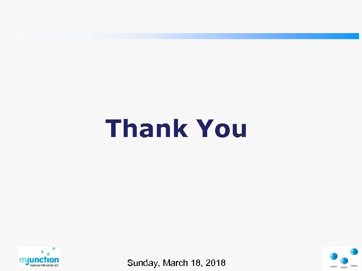 Thank You Sunday, March 18, 2018 