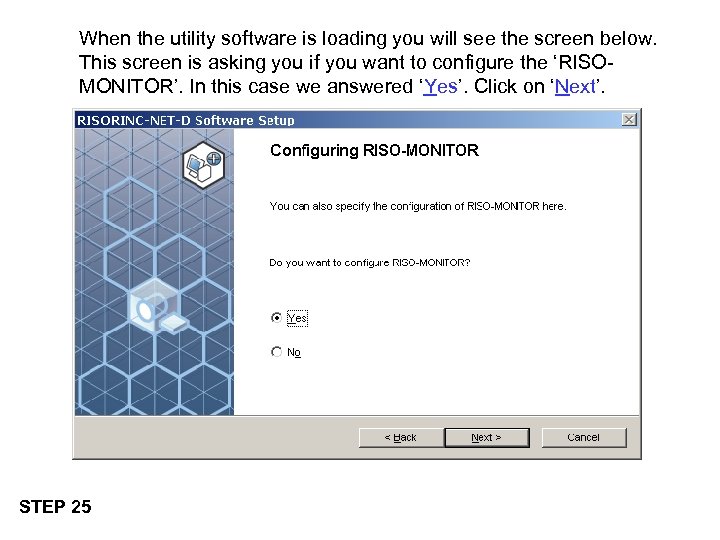 When the utility software is loading you will see the screen below. This screen
