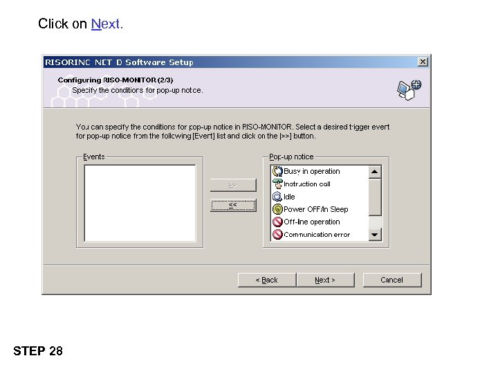 Click on Next. STEP 28 