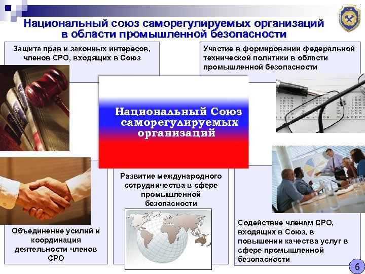 Национальный союз саморегулируемых организаций в области промышленной безопасности Защита прав и законных интересов, членов