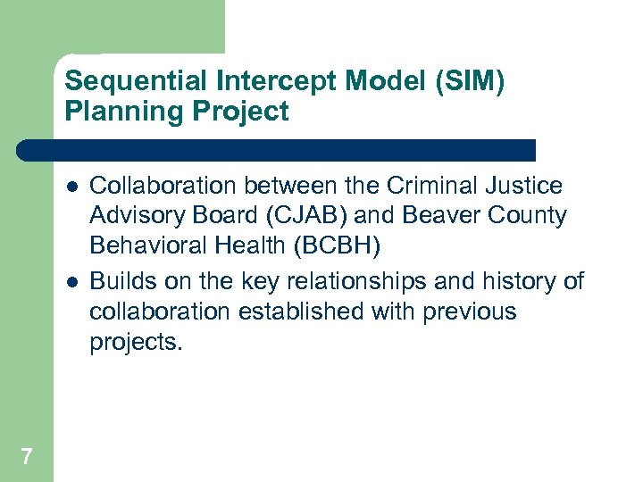 sequential intercept model sim