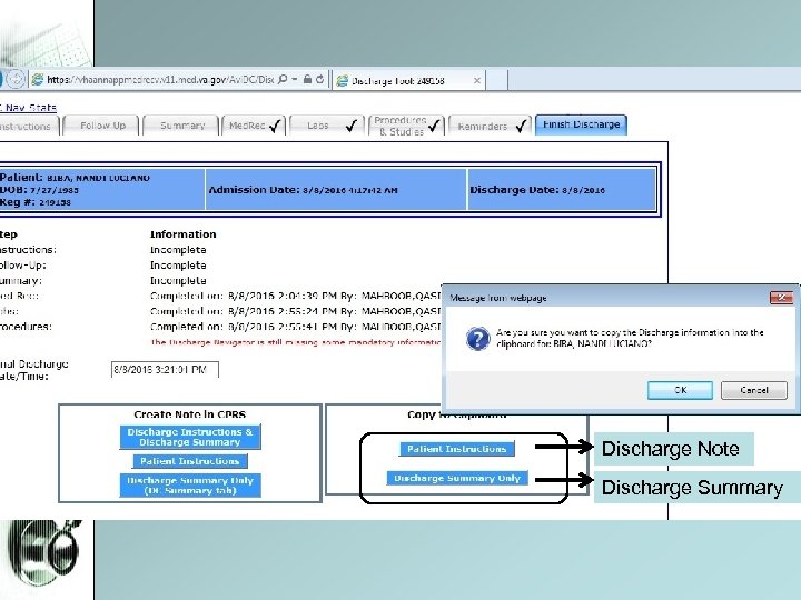 Discharge Note Discharge Summary 