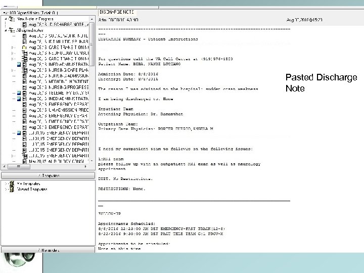 Pasted Discharge Note 