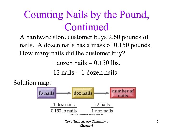 Counting Nails by the Pound, Continued A hardware store customer buys 2. 60 pounds