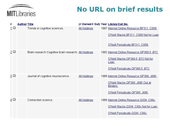 No URL on brief results 