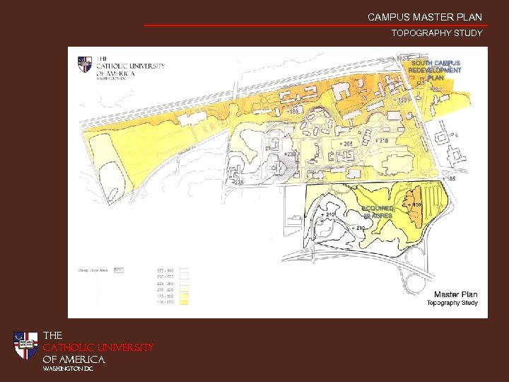CAMPUS MASTER PLAN TOPOGRAPHY STUDY THE CATHOLIC UNIVERSITY OF AMERICA WASHINGTON DC 