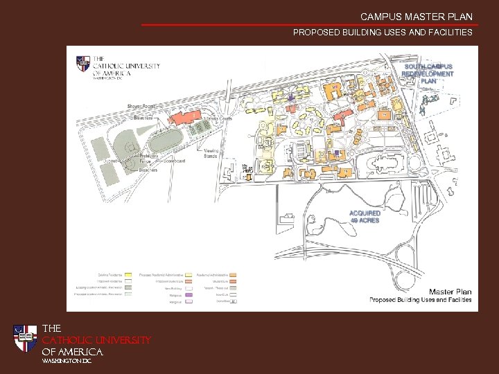 CAMPUS MASTER PLAN PROPOSED BUILDING USES AND FACILITIES THE CATHOLIC UNIVERSITY OF AMERICA WASHINGTON
