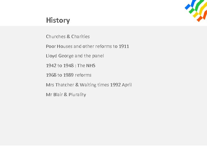 History Churches & Charities Poor Houses and other reforms to 1911 Lloyd George and