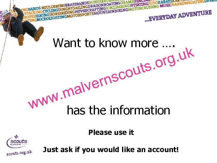 Want to know more …. co rns lve ma w. ww . uk org