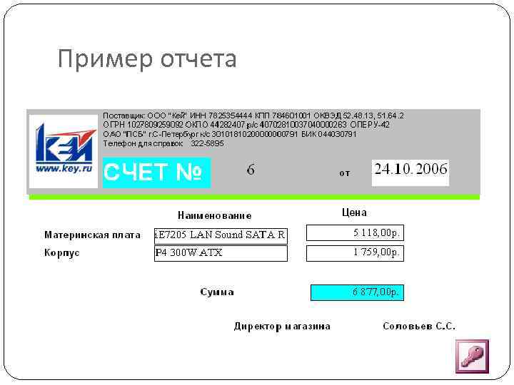 Пример отчета 