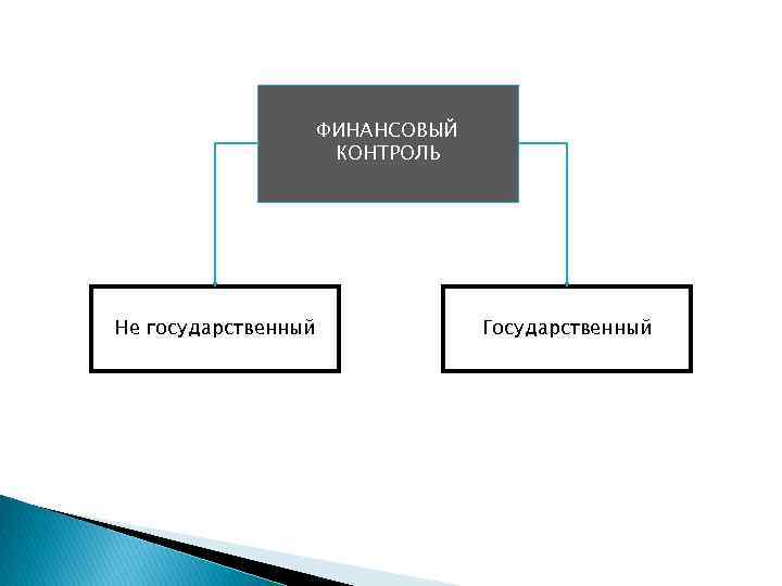 ФИНАНСОВЫЙ КОНТРОЛЬ Не государственный Государственный 
