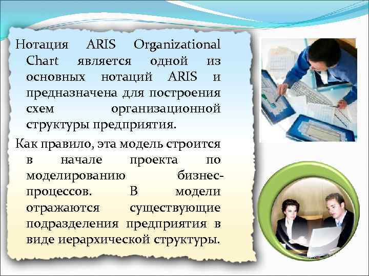 Нотация ARIS Organizational Chart является одной из основных нотаций ARIS и предназначена для построения