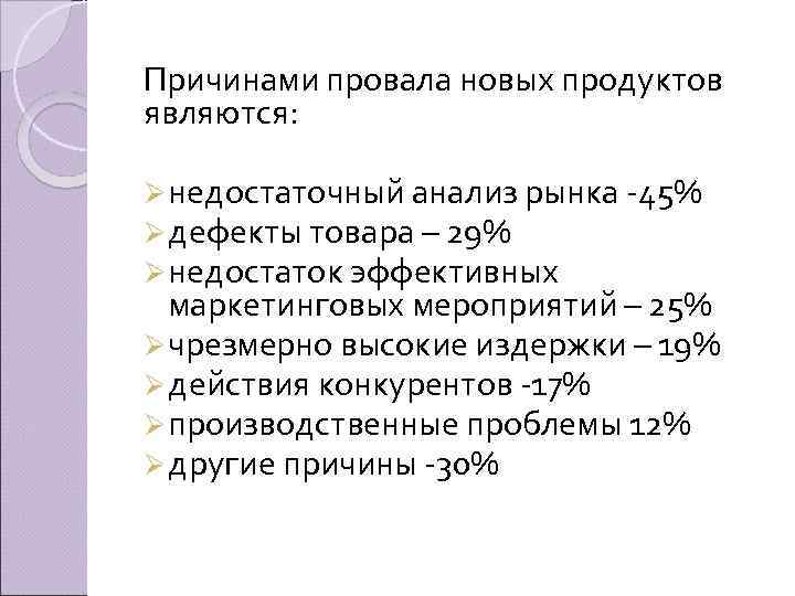 Основные причины провала проектов