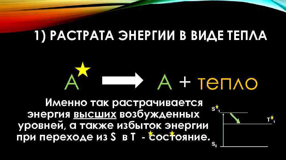 1) РАСТРАТА ЭНЕРГИИ В ВИДЕ ТЕПЛА А А + тепло Именно так растрачивается S