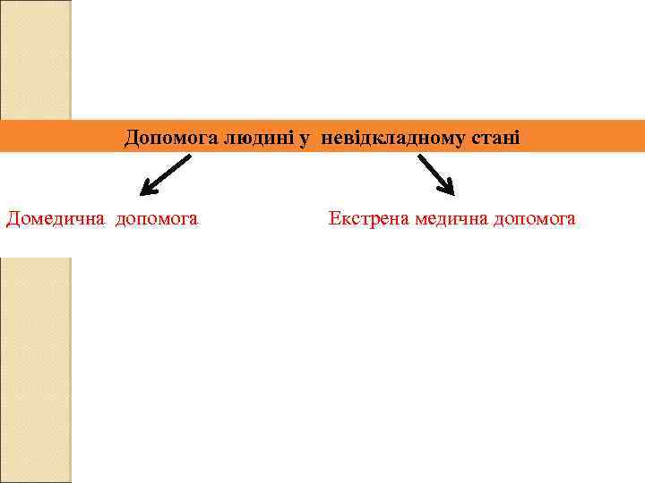 Допомога людині у невідкладному стані Домедична допомога Екстрена медична допомога 