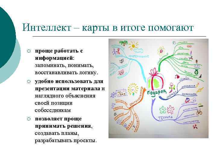  Интеллект – карты в итоге помогают ¡ ¡ ¡ проще работать с информацией: