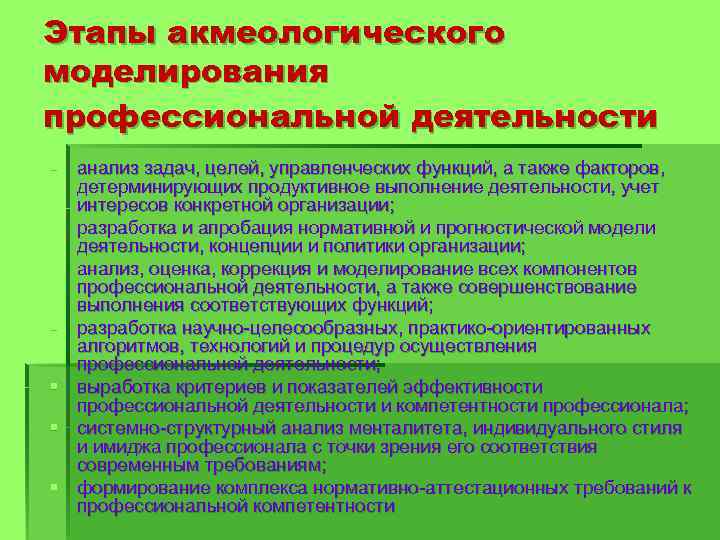 Моделирование профессионального образования. Моделирование профессиональной деятельности. Вопросы моделирования профессионального образования. Акмеологическая модель преподавателя высшей школы. Комплексный подход в акмеологии.