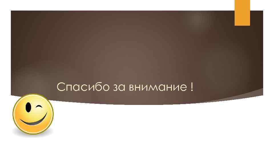 Спасибо за внимание ! 