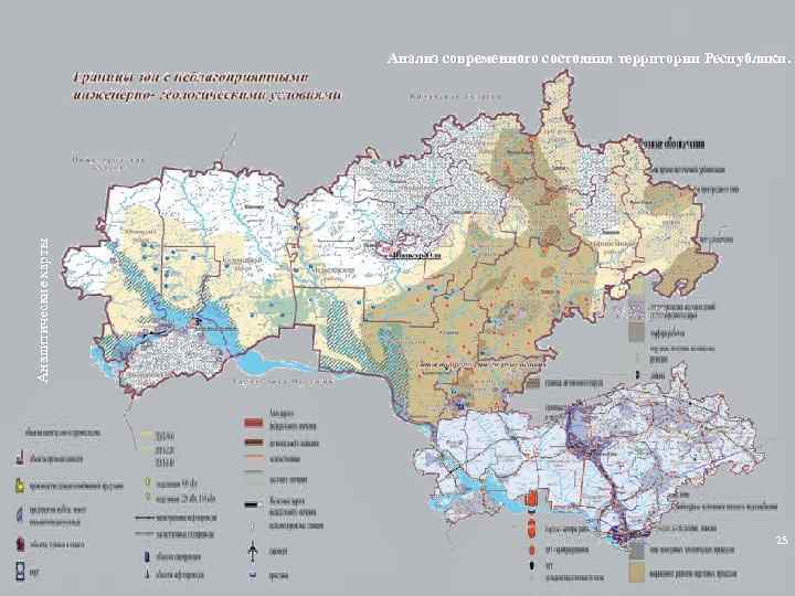 Аналитические карты Анализ современного состояния территории Республики. 25 