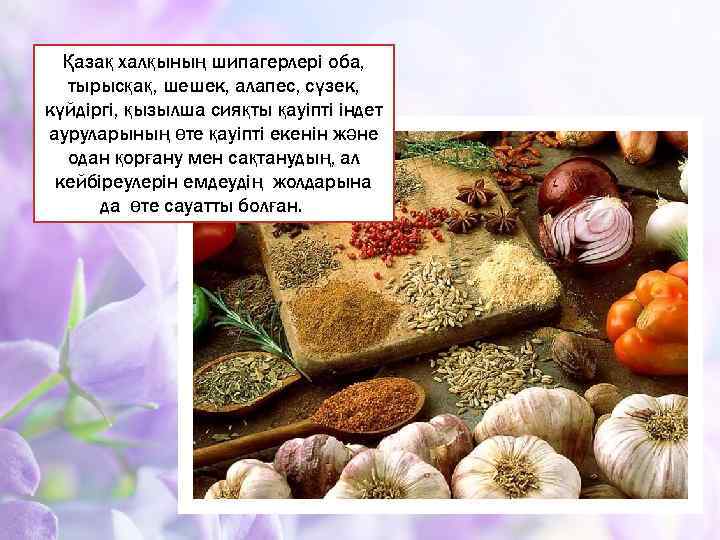 Қазақ халқының шипагерлері оба, тырысқақ, шешек, алапес, сүзек, күйдіргі, қызылша сияқты қауіпті індет ауруларының