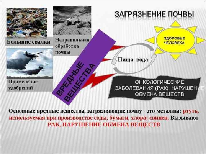 Загрязнение презентация. Загрязнение почв ОБЖ. Загрязнение почвы 5 класс ОБЖ. Как загрязнение почвы влияет на человека. Влияние загрязненной почвы на организм человека.