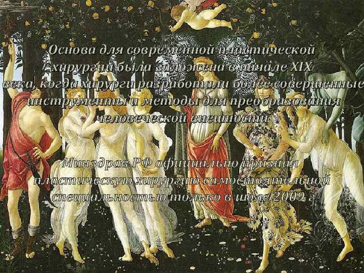 Основа для современной пластической хирургии была заложена в начале XIX века, когда хирурги разработали