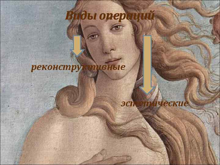 Виды операций реконструктивные эстетические 