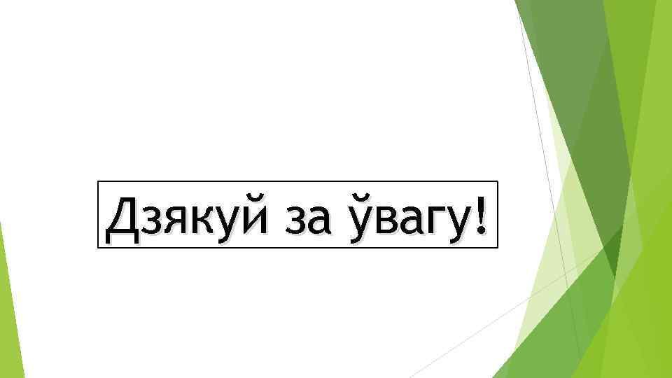 Дзякуй за ўвагу! 