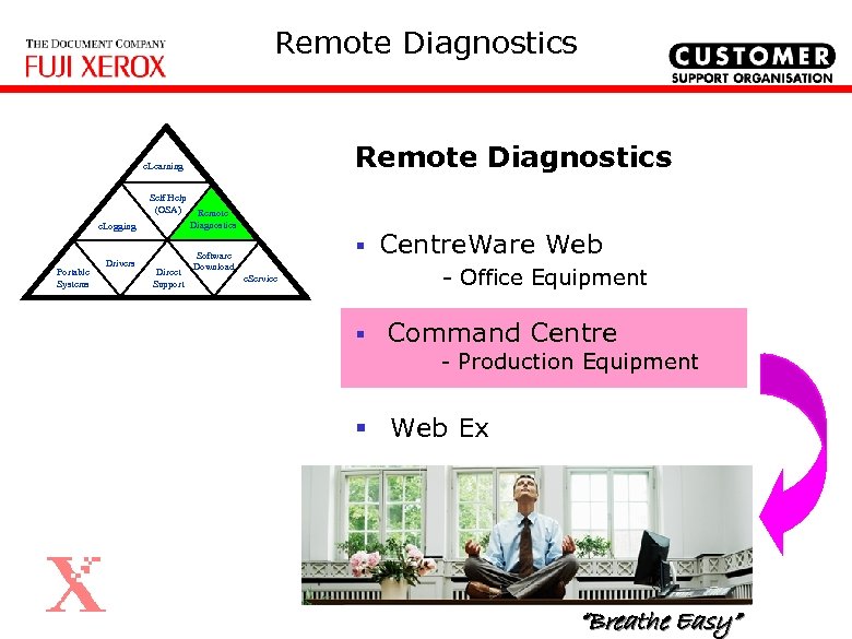 Remote Diagnostics e. Learning Self Help (OSA) e. Logging Portable Systems Remote Diagnostics Drivers