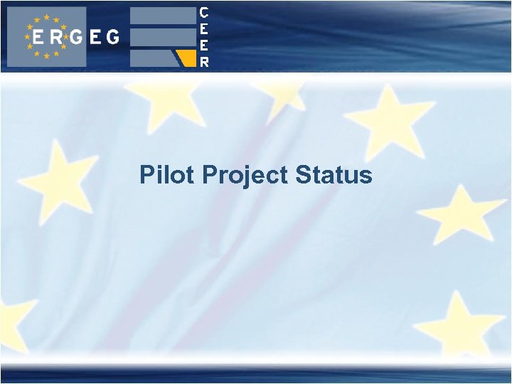 Pilot Project Status 